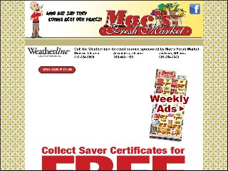 Web site https://macsfreshmarket.com, Mac's Fresh Market