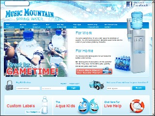 Web site www.musicmountain.com, Music Mountain Spring Water